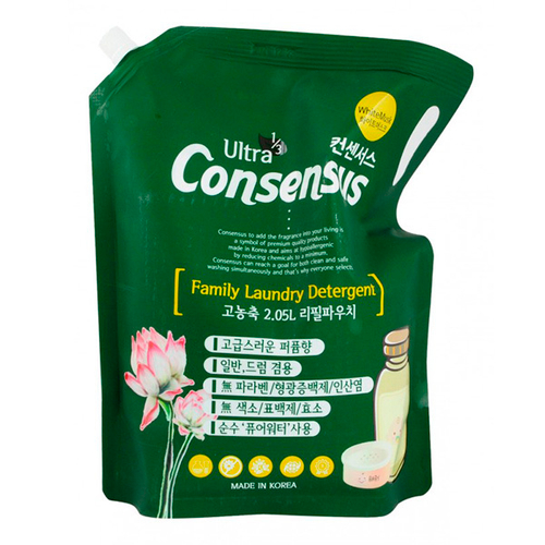 Суперконцентрированное жидкое средство для стирки в мягкой упаковке с ароматом Белого Мускуса HB Global Consensus Liquid Laundry Detergent 2,05л