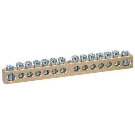 Шина NO-122-33 PEN "земля-ноль" 8х12мм 14/1 крепеж по центру латунь ЭРА Б0047248