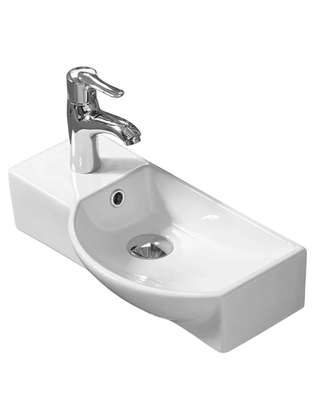 Раковина подвесная (глянцевая белая) WeltWasser WW AISBACH 7950 GL-WT L 505х235х125