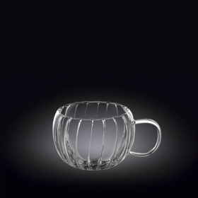 Кружка 250 мл. d=90 мм. h=70 мм. с двойными стенками Термостекло Wilmax