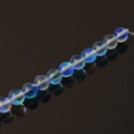 Mermaid Glass Beads 8 mm Blue Mystic 02