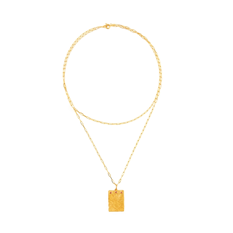 Колье Холли Пылающее Сердце с Цепочкой