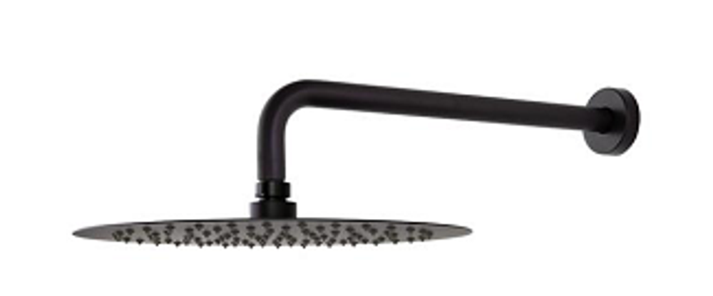 Тропический душ настенный круглый нерж. сталь BHRM300NM черный