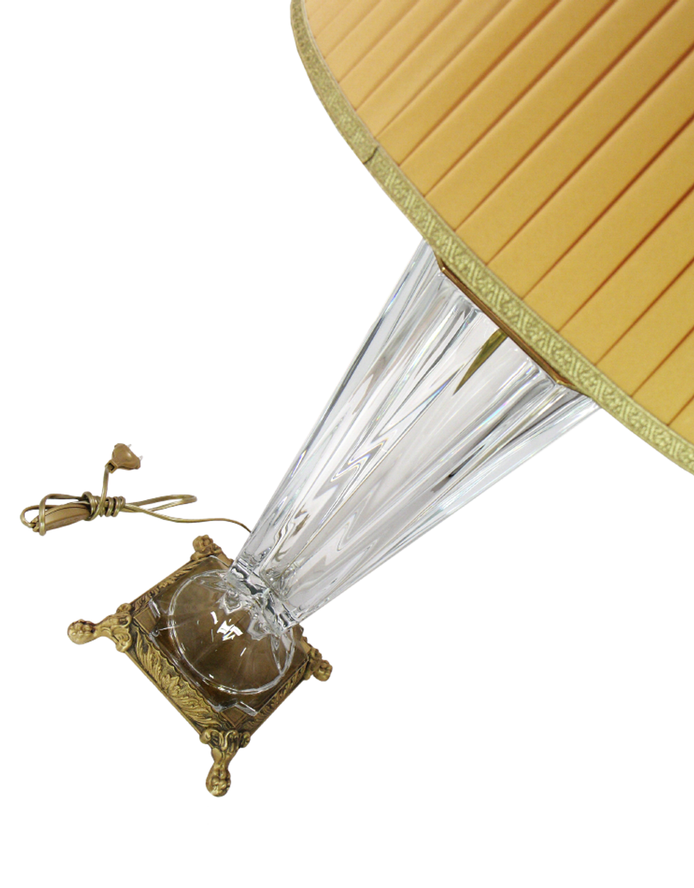 Olympus Brass Лампа настольная из венецианского стекла на бронзовом основании с абажуром