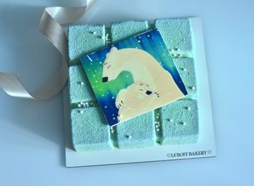 Торт с фотопечатью с шоколадной открыткой