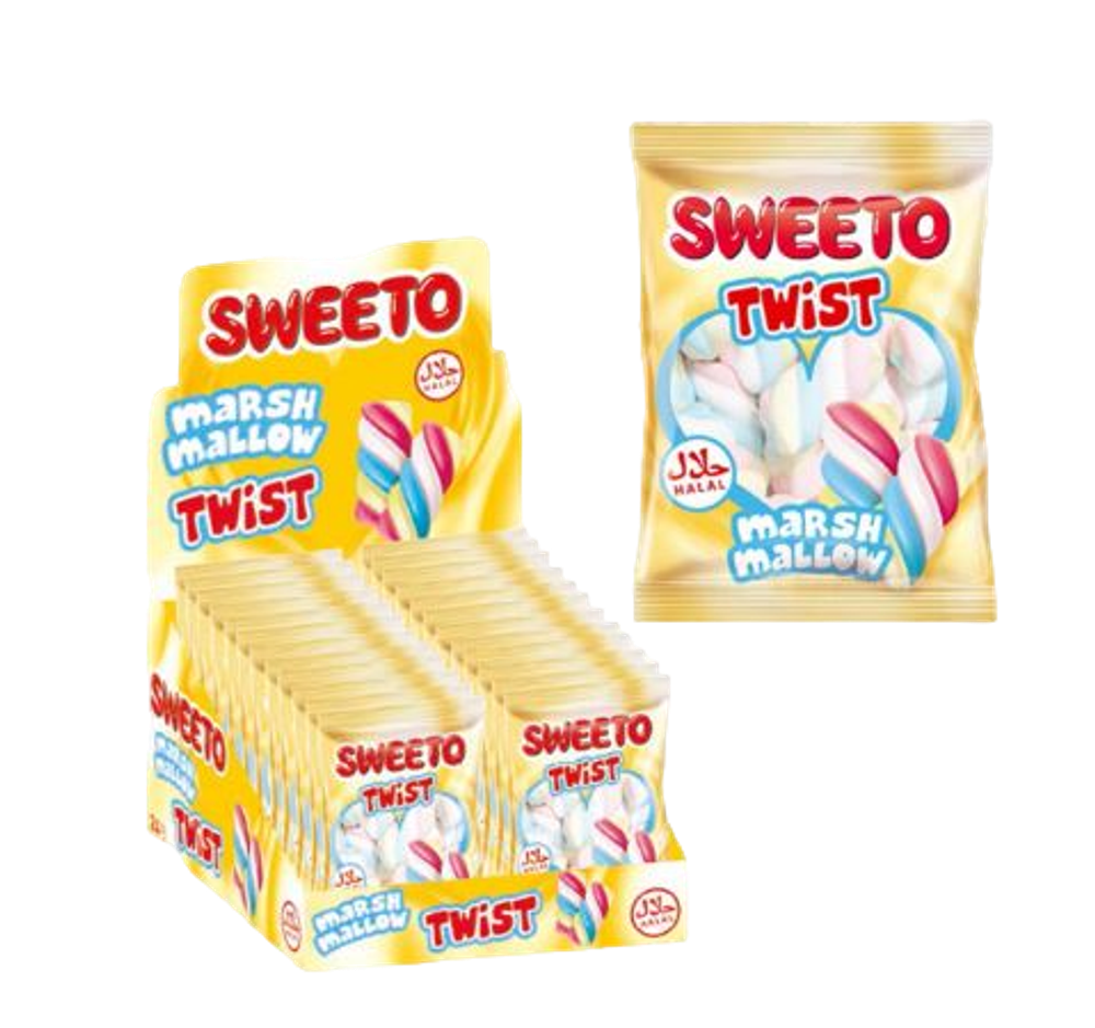 Маршмеллоу SWEETO Косичка 30г*24шт (6бл)