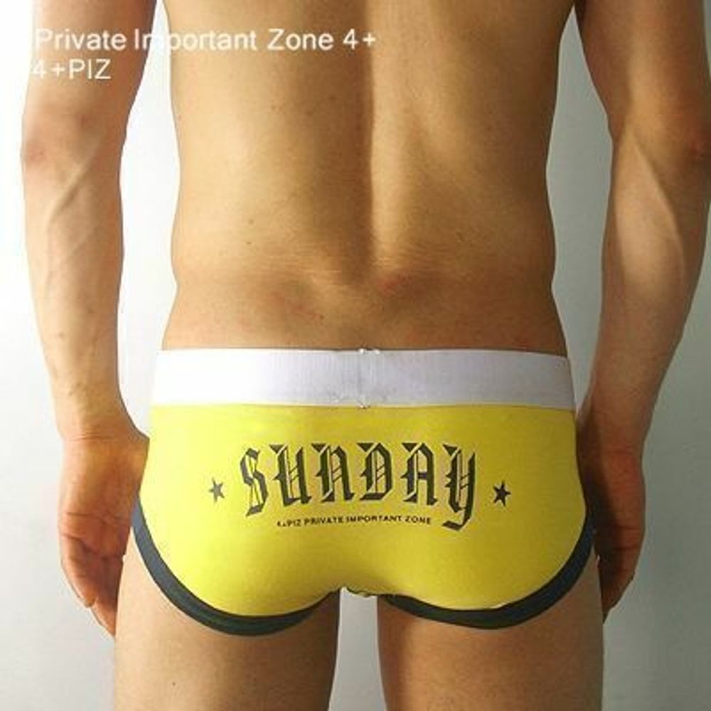 Мужские трусы брифы желтые 4+PIZ Sunday Yellow PZ00018