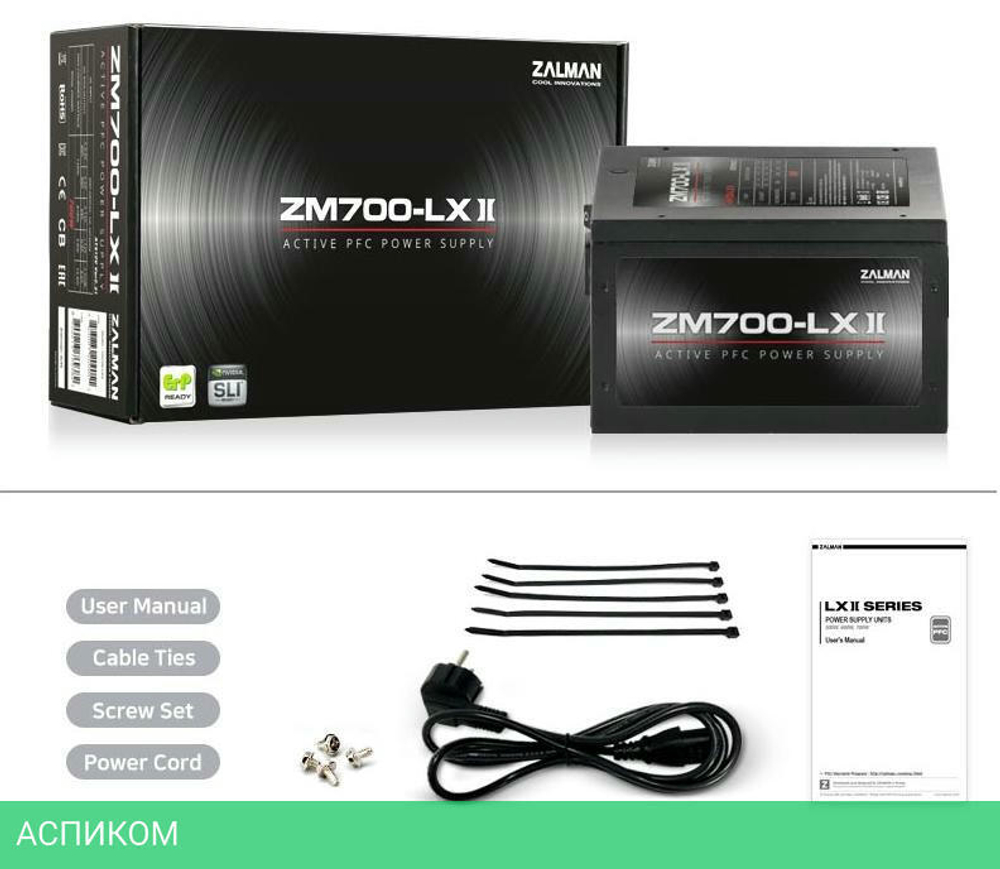 Блок питания Zalman ZM700-LXII