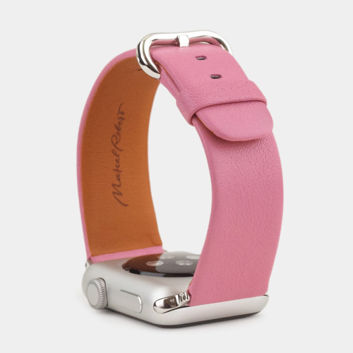 Ремешок для Apple Watch 40/41/42 mm из кожи теленка, розового цвета