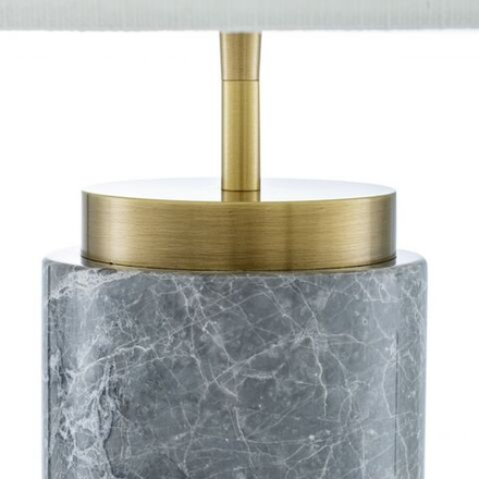 Лампа настольная Lxry ant br fin grey marble incl shade 115999