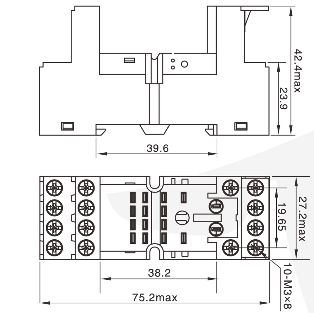 Колодка Prompower PPYF-14-ESN-B для реле серии PMY4, винтовые клеммы
