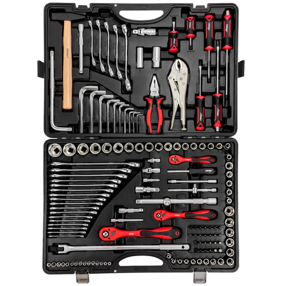 Набор инструментов 142 пр.1/4''3/8''1/2''(6-гр.)(4-32мм) DISEN DS41421-5
