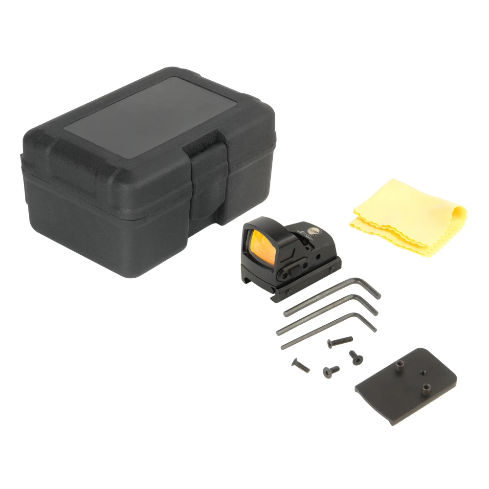 Прицел коллиматорный Veber Black Russian DOT 122 RD - с комплектующими, черный футляр