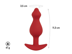 Бордовая анальная пробка Libra M - 11,3 см.