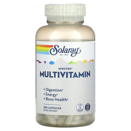Solaray, Spectro Multivitamin, без железа, 250 капсул