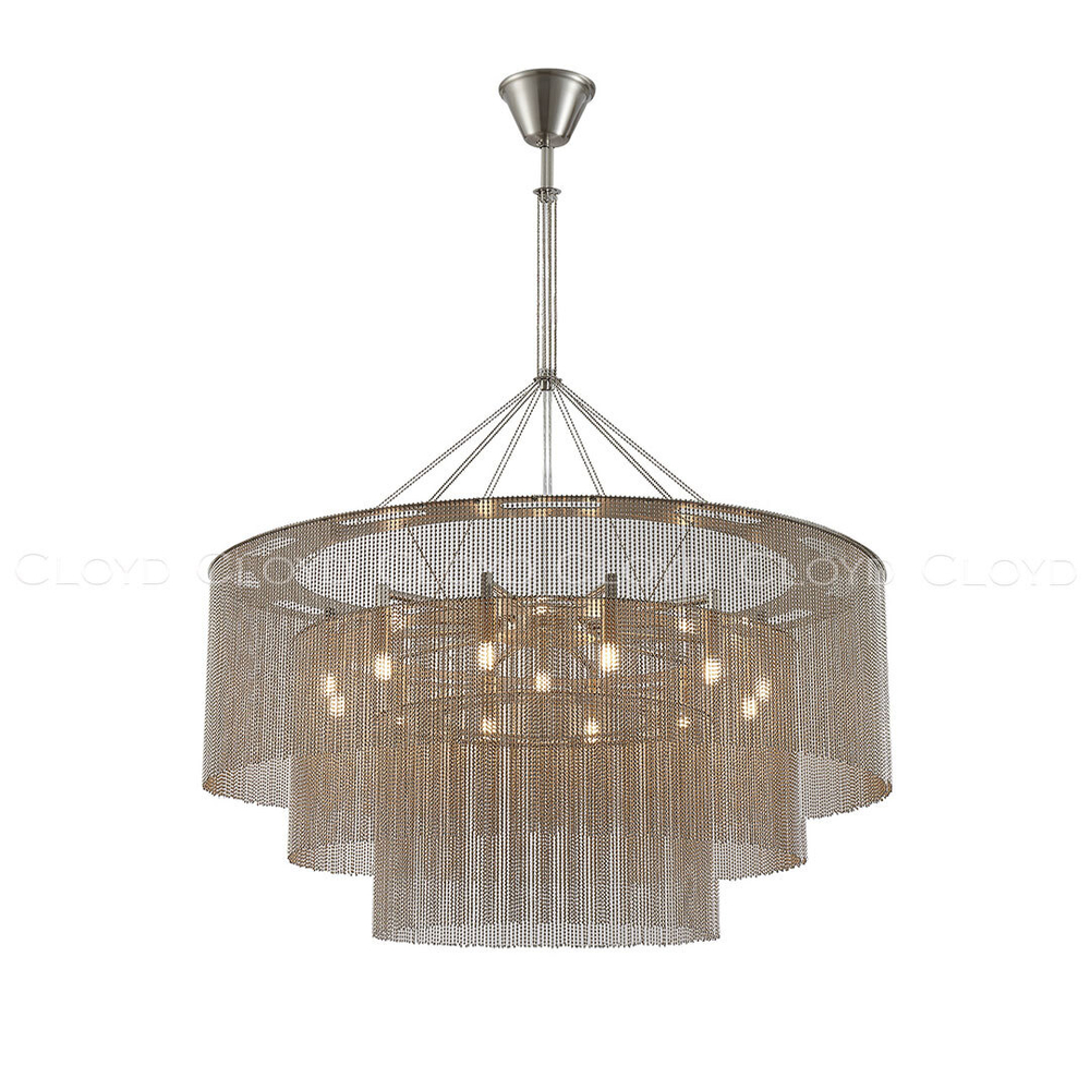 Люстра Cloyd ONASSIS C12 / Ø80 см - никель сатин (арт.11358)