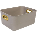 Корзина -органайзер для хранения с крышкой «ОКСФОРД», цвет серый, 35*27*16,5см (лейбл Селфи)