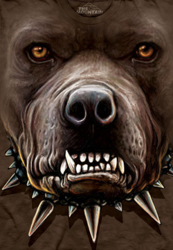 Футболка Mountain с изображением злого питбуля - Angry Pitbull Face