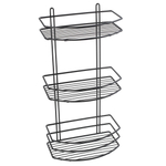 Полка овальная трехэтажная черная FX-720B-3