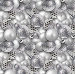 Бумага упаковочная 50х70 см «Волшебные шары», серебро (1 лист)