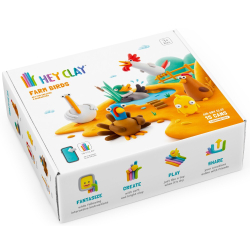 Hey Clay - пластиковая масса Птички на ферме + аксессуары HCL15020 / артикул   HCL15020  / GTIN 5904754607841
