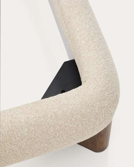 Кровать Odina из букле цвета экрю со съемным чехлом 160 x 200 см