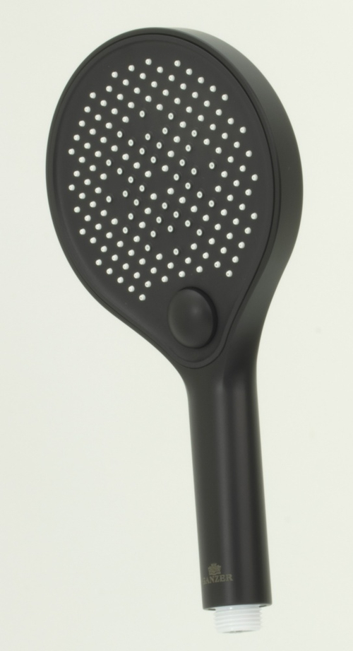 3307-C  Лейка массажная 3 позиции, кнопка (ЧЕРНЫЙ) GANZER  (40/1шт)