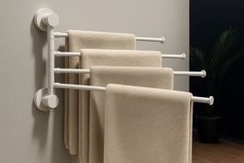 Полотенца не сохнут и пахнут сыростью? Поворотный держатель решит это