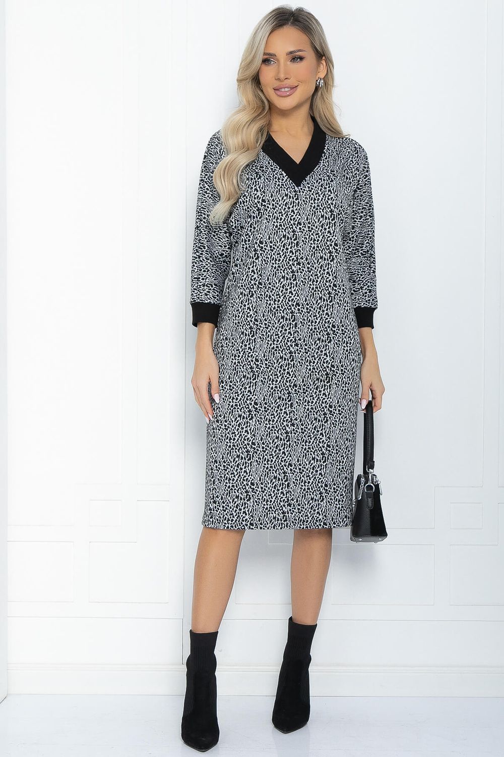 Платье Любите женщину (черно-белое) НЬЮ П12088 LT Collection