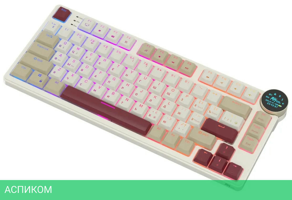 Клавиатура Royal Kludge RK N80 Red switch/Rosy Clouds