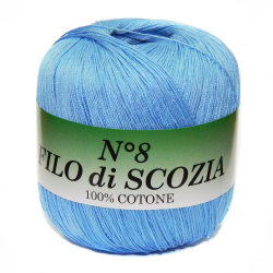 Пряжа Filo Di Scozia №8 50г, 340м, 100%мерсеризованный хлопок (цена за 1 шт)