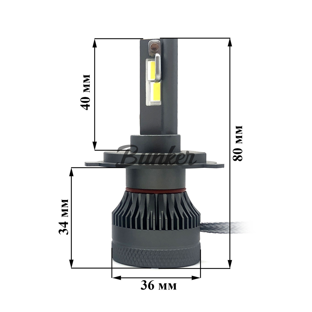 Светодиодные автомобильные LED лампы TaKiMi Progressive V2 H4 6000K 12/24V