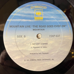Винтажная виниловая пластинка LP Mountain Live The Road Goes Ever On (Japan 1977) (No Obi)