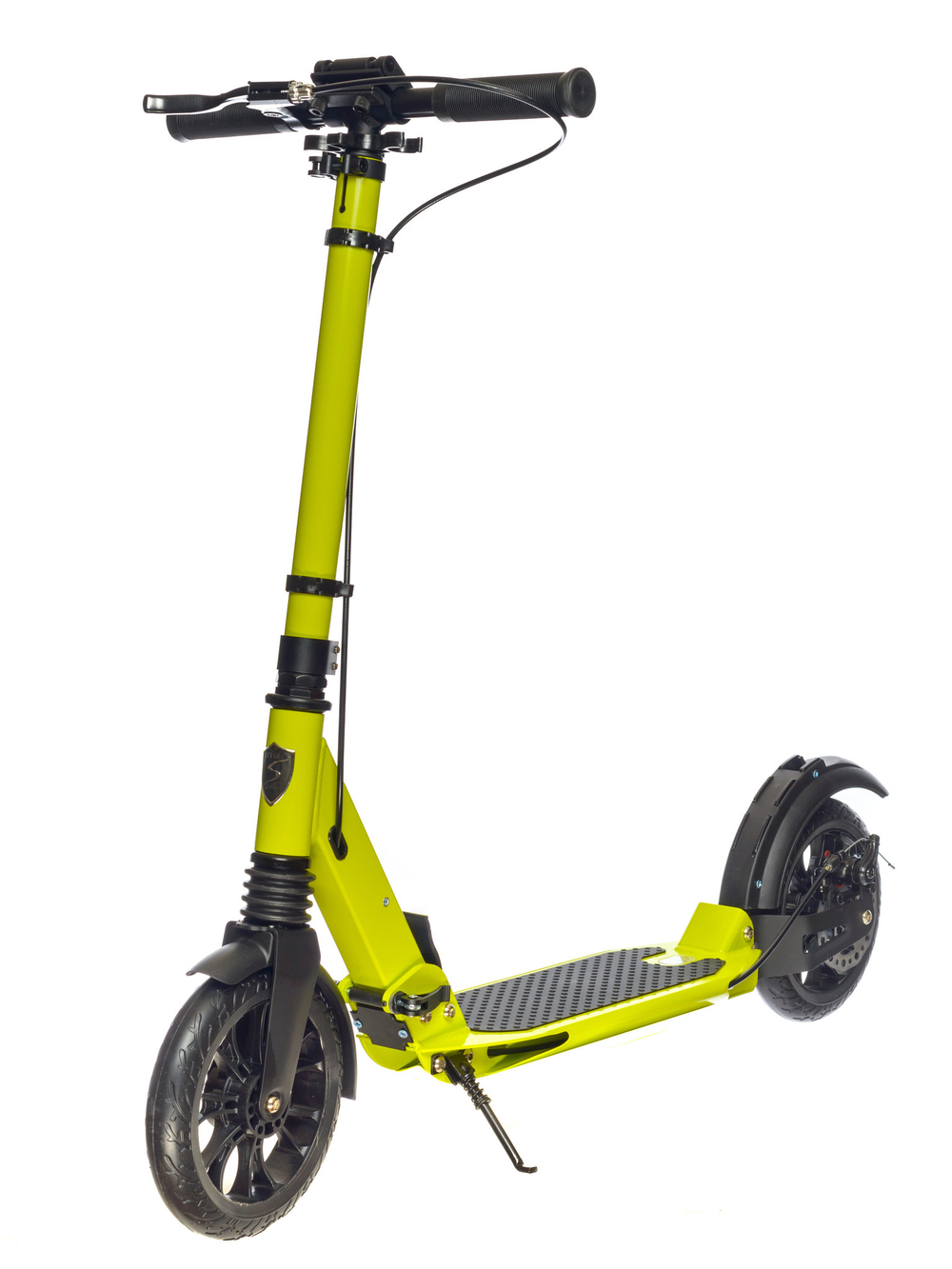 Самокат Urban Scooter Disc Lime Pro, (2024), с дисковым тормозом, складной, городской, двухколесный