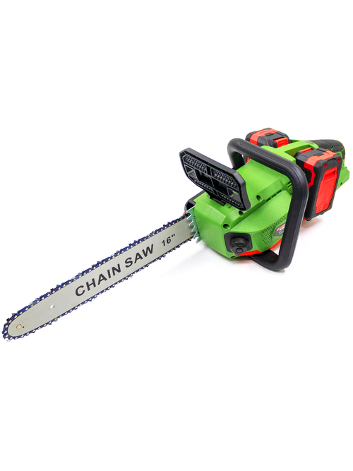 Аккумуляторная цепная пила FAMEIRUI 21V, 16″, бесщеточная, 2 АКБ, 1200 W