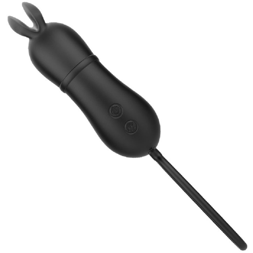 Виброяйцо в виде зайчика с ушками Rosalie черное