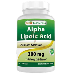 Best Naturals Alpha Lipoic Acid 300 mg 120 Capsules, Альфа Липоевая кислота