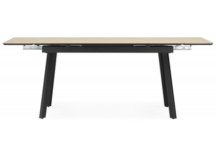 Керамический стол Woodville Норман 140(200)х80 okara light yellow, черный