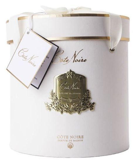 Лилия, круглая белая свеча Арт-деко с кисточкой, Cote Noire