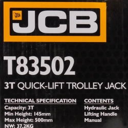 Домкрат подкатной гидравлический 3т JCB JCB-T83502