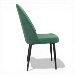Стул "Лотос" (арт. 327), велюр Бренди В33 изумруд, ножки черные