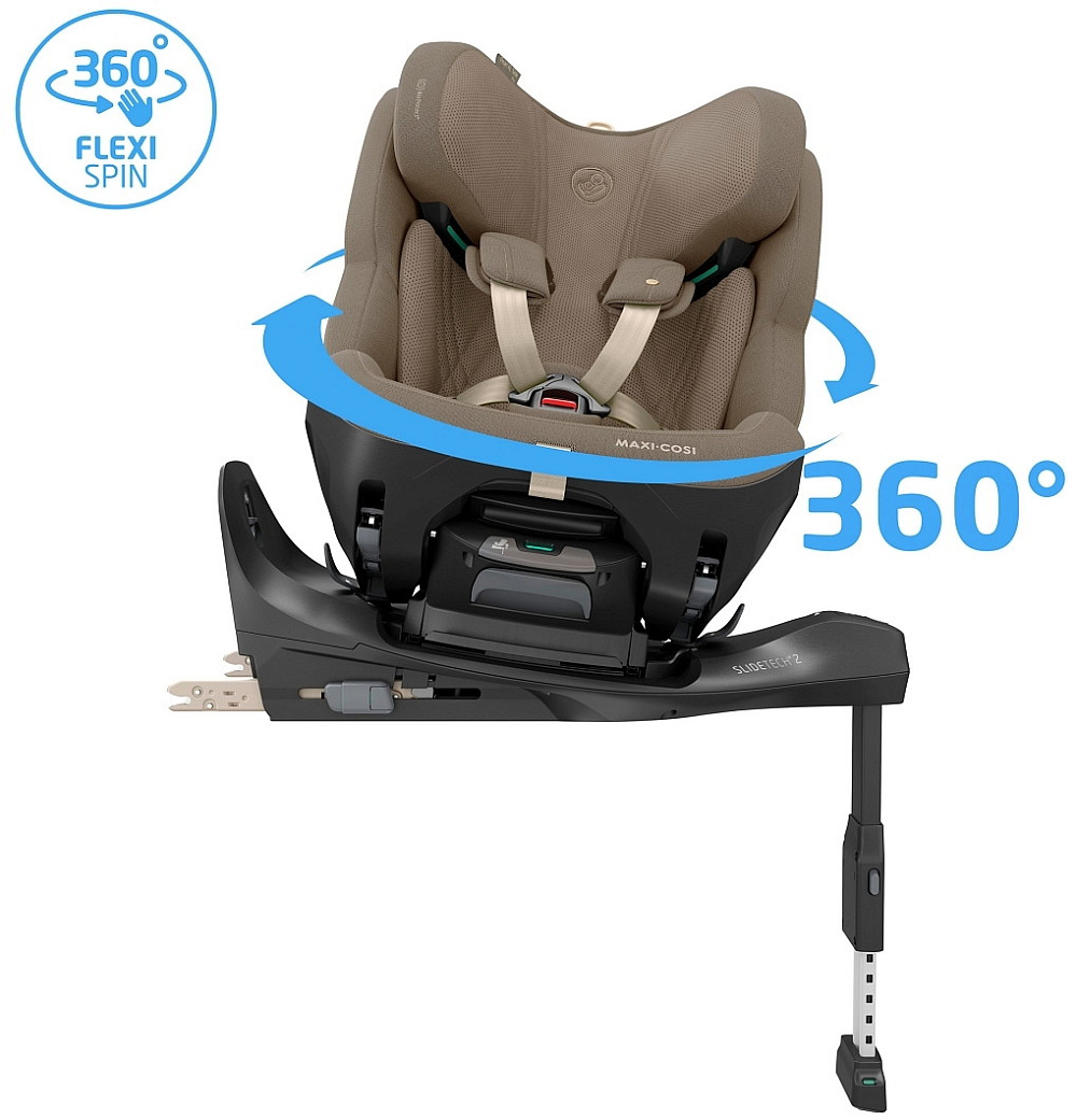 Автокресло Maxi-Cosi Pearl XL Slide Pro 0-36 кг с базой 8623251110 Authentic Truffle/Трюфель