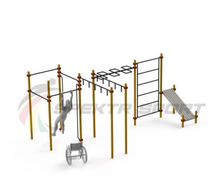 Спортивный комплекс для инвалидов-колясочников GTO-D17_76mm 89