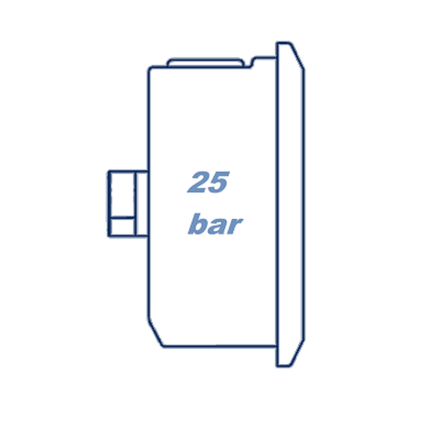 Манометр глицериновый D63 G1/4 - 25 Bar - осевое подключение VERSO