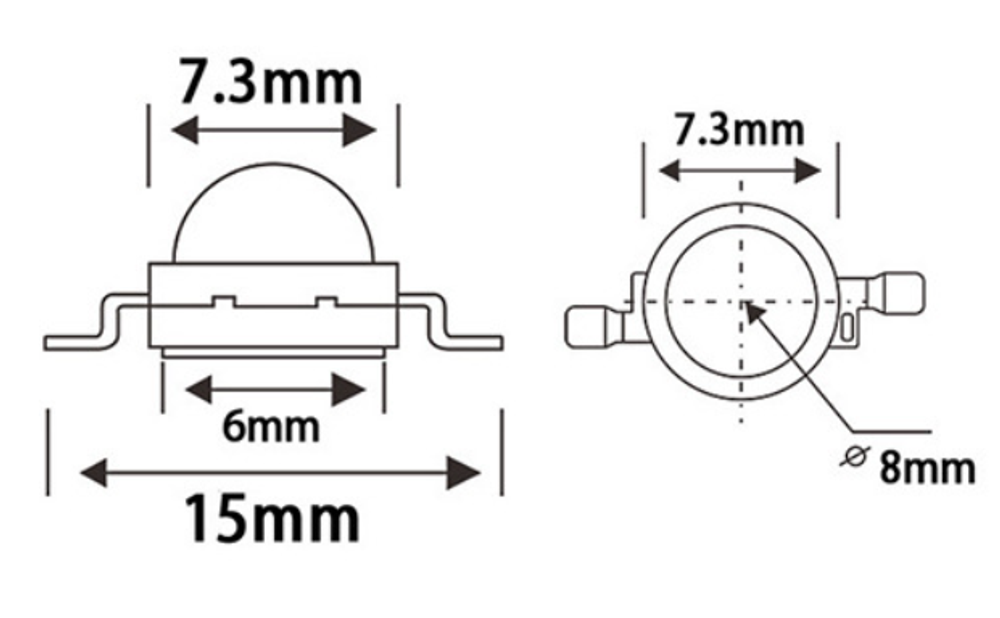 Светодиод 3W красный