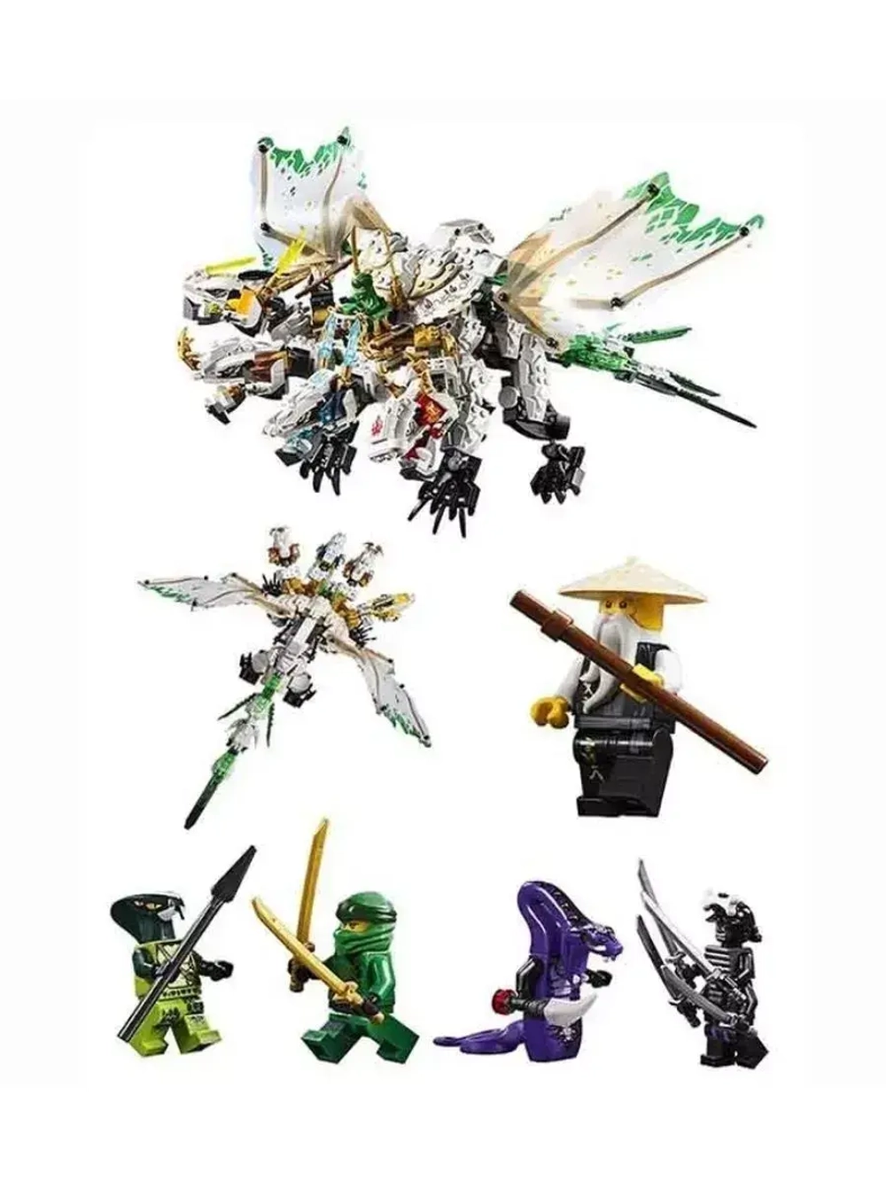 Конструктор Ниндзя Ультра Дракон 989 деталей 11164