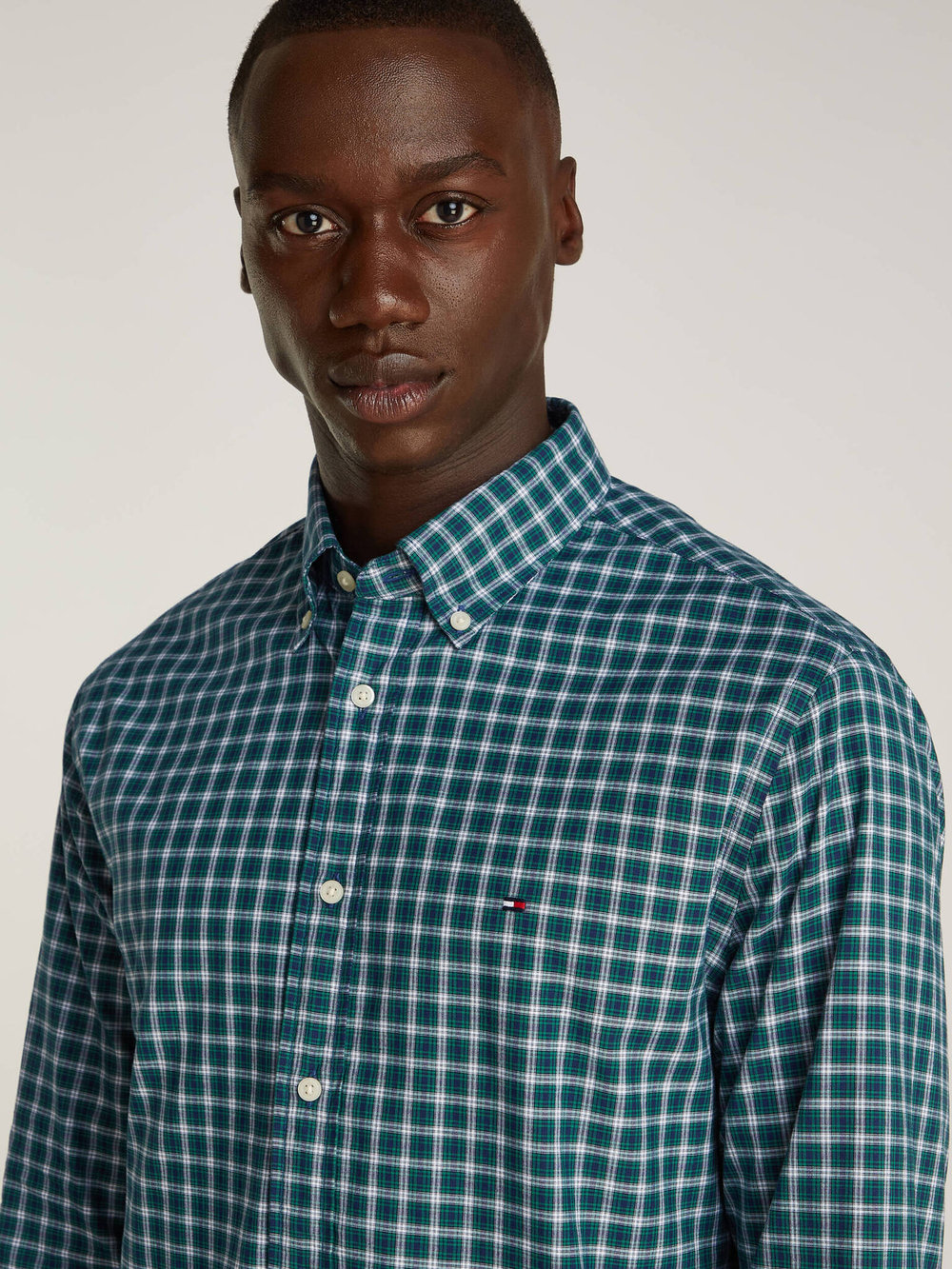 Рубашка Tommy Hilfiger - морской(MW0MW37363)