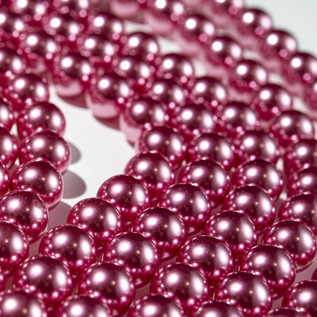 Хрустальный жемчуг, оттенок "Metalic Pink", шар 12мм, улучшенное покрытие