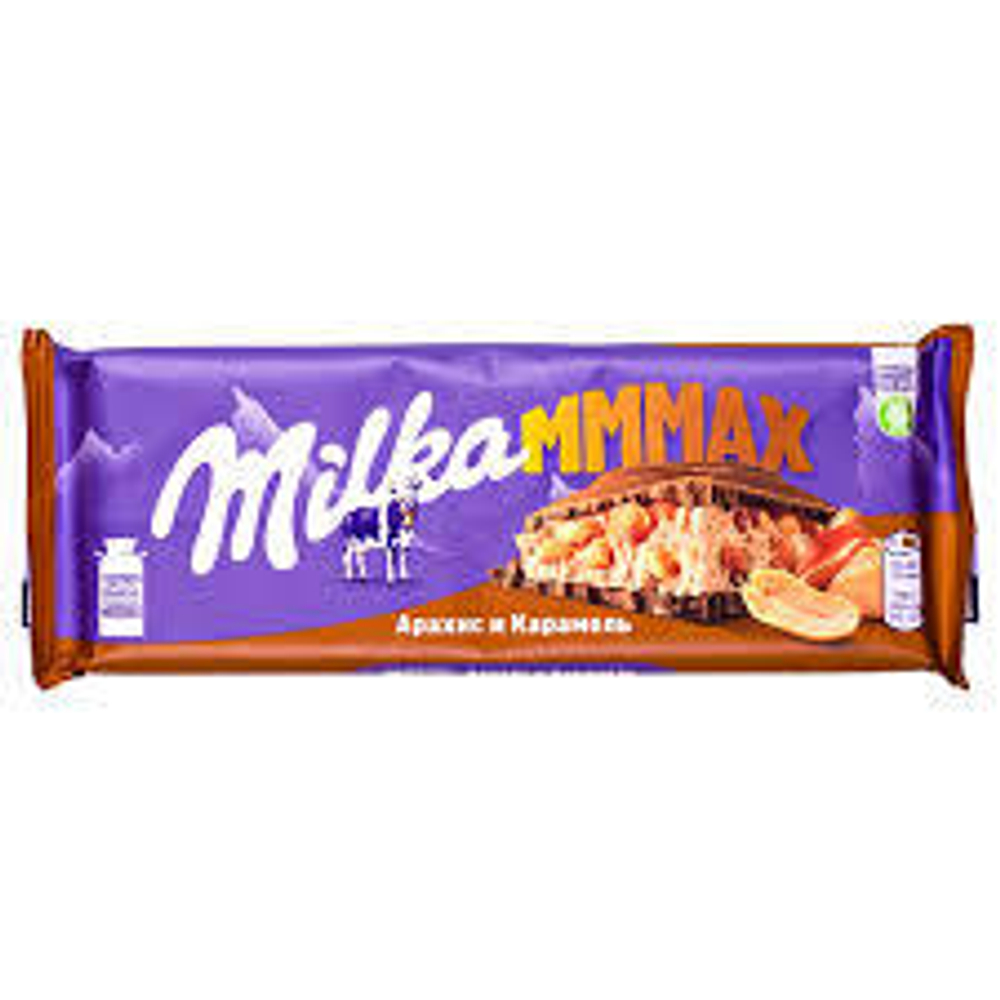 Шоколад Милка 270г карамель арахис воздушный рис