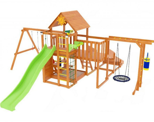Детская площадка Крафт Pro 4 с летней и зимней горкой